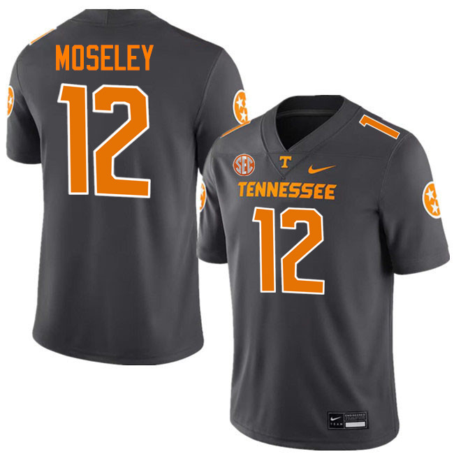 Emmanuel Moseley Tennessee Jersey,Tennessee Volunteers #12 Emmanuel Moseley College Jersey-Smoke